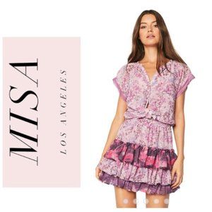 Misa “Kajol” Top in Purple Haze Print